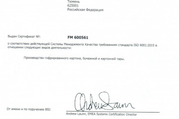Продление сертификации в компании BSI (British Standards Institution)